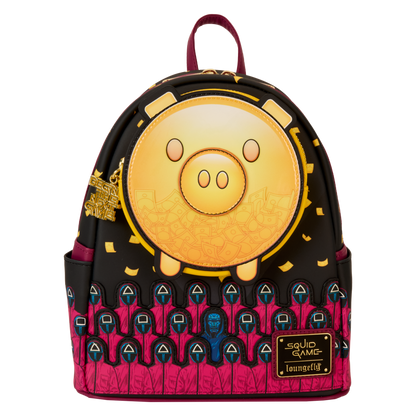 Squid Game - Piggy Bank Masked Men Glow Mini Backpack