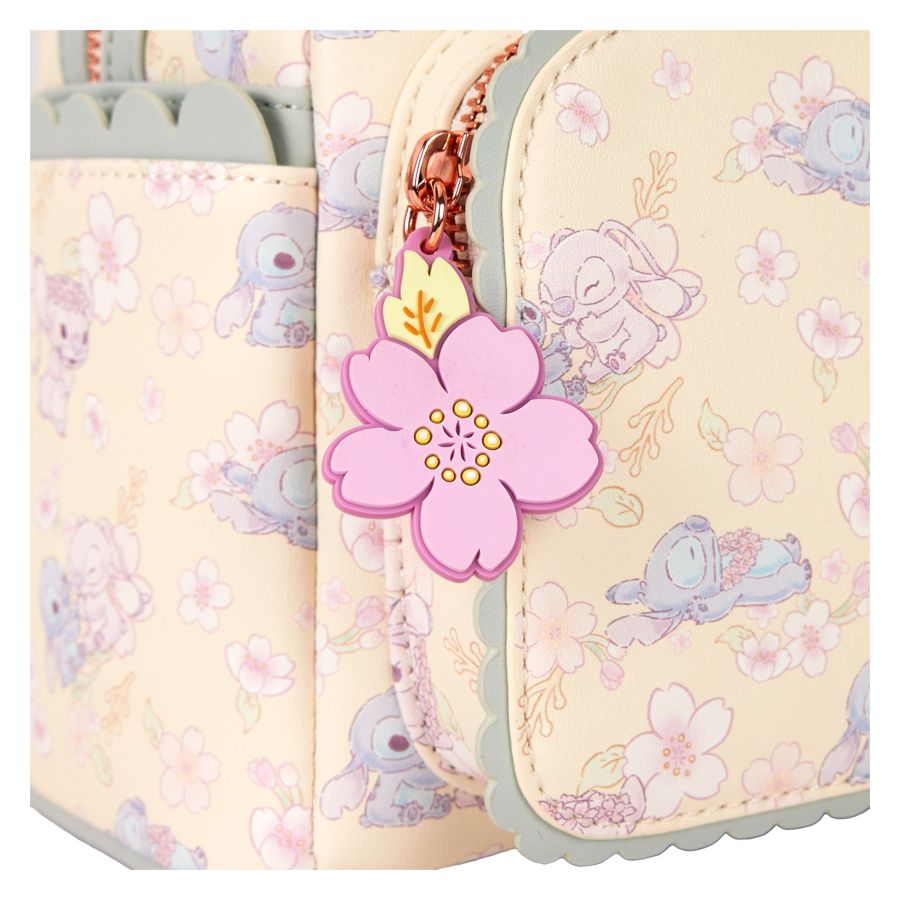 Disney - Cute Stitch Cherry Blossom Mini Backpack