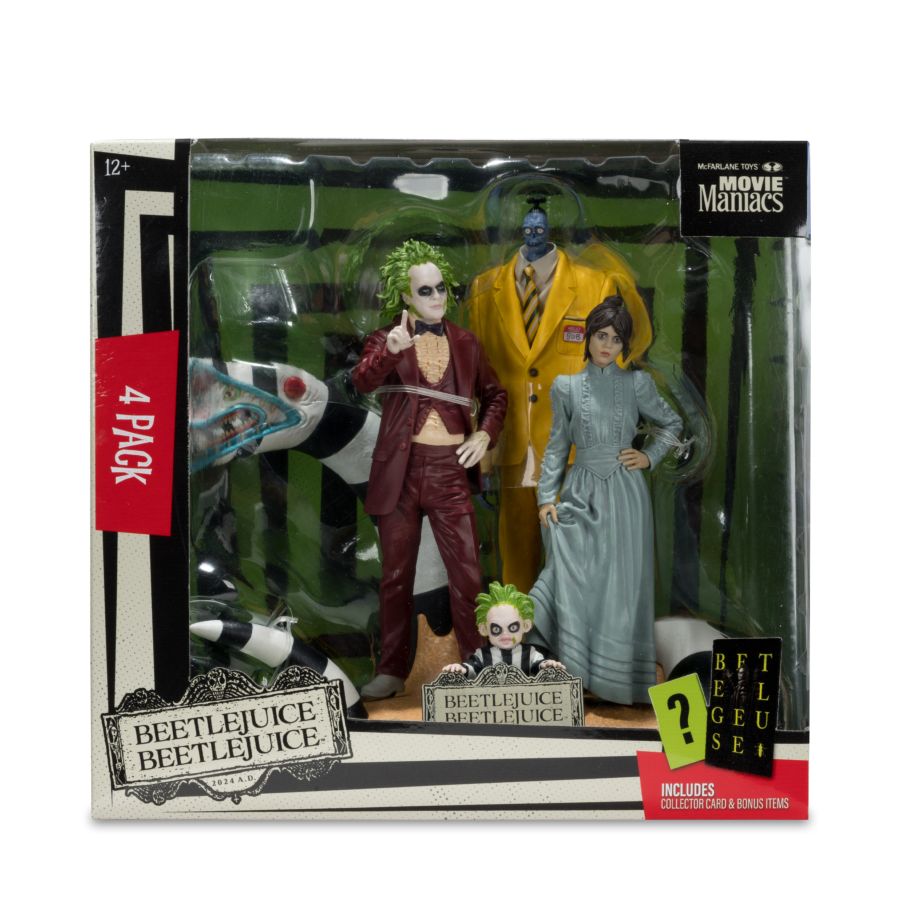 Beetlejuice Beetlejuice - Beetlejuice Movie Maniacs Figures 4-Pack