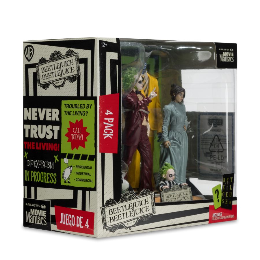 Beetlejuice Beetlejuice - Beetlejuice Movie Maniacs Figures 4-Pack