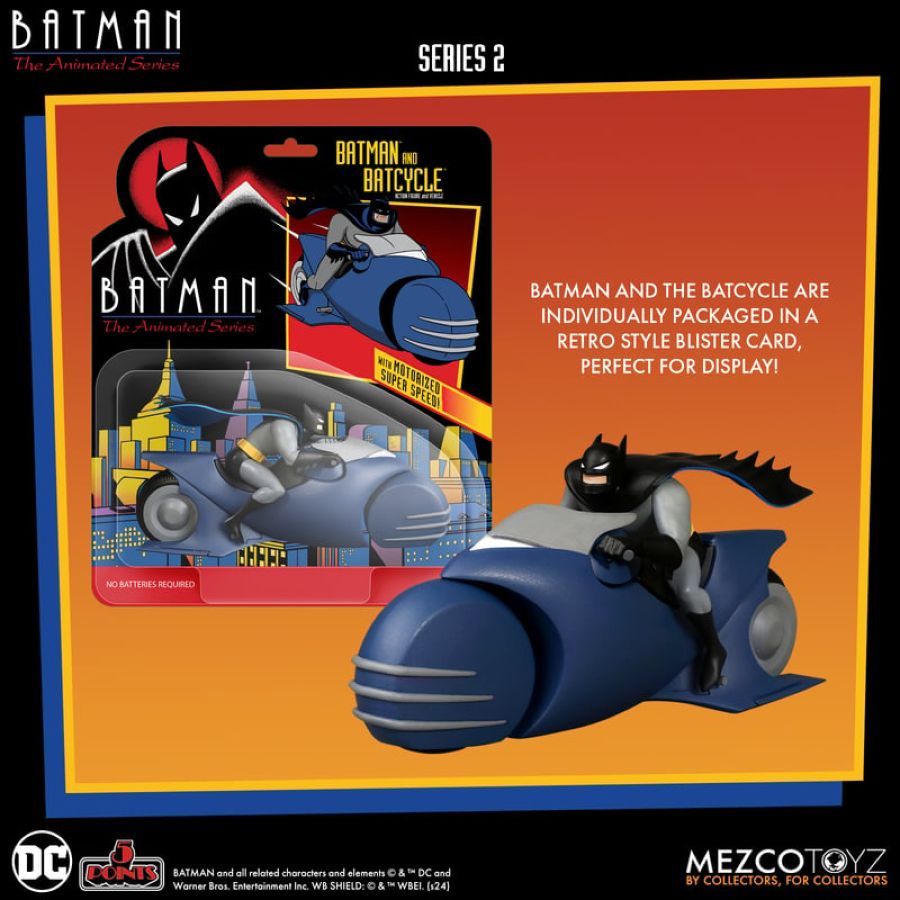 Batman: The Animated Series - Series 2 Batman & Batcycle 5 Points Set