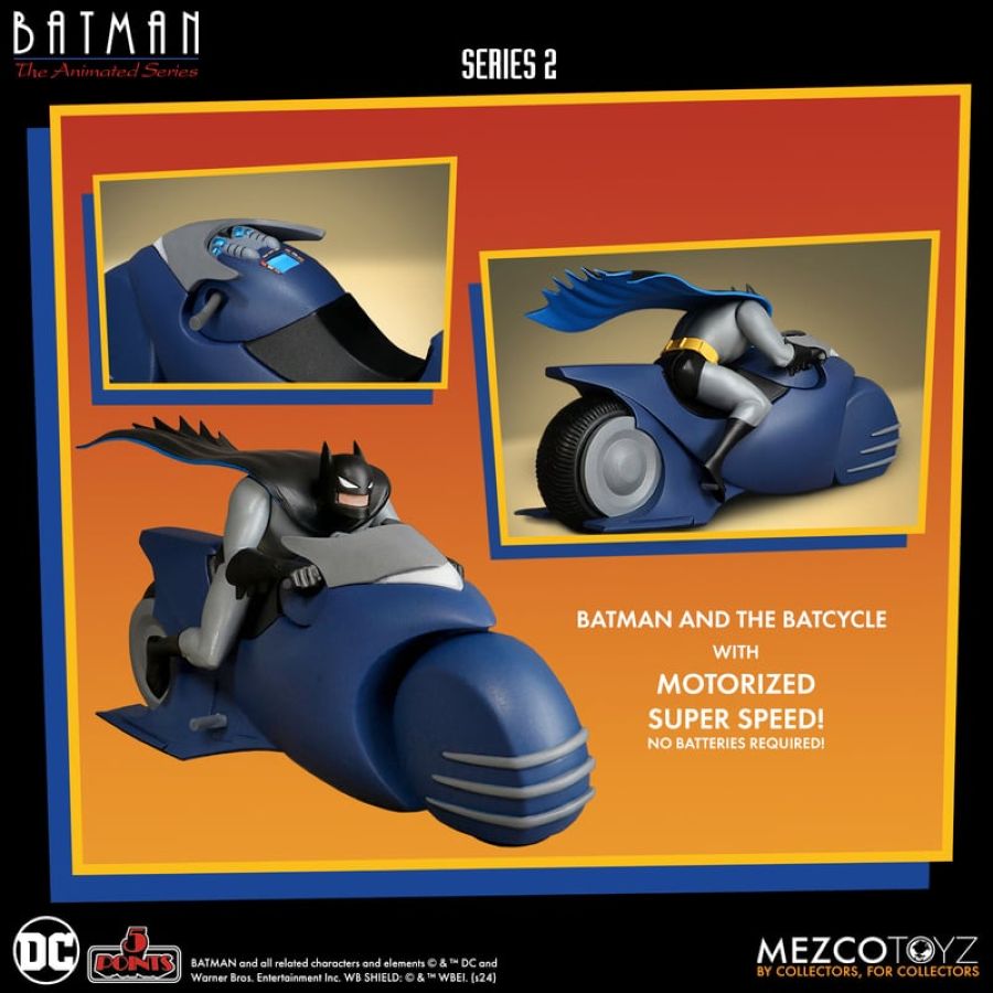 Batman: The Animated Series - Series 2 Batman & Batcycle 5 Points Set