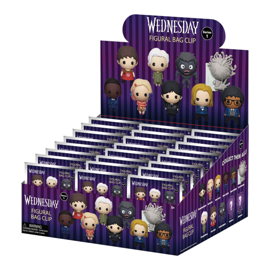 Wednesday (TV) - 3D Foam Bag Clips Blind Bag (Display of 24)