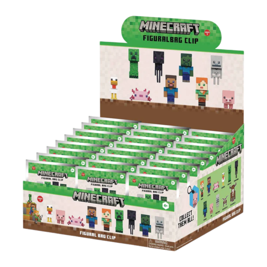 Minecraft - 3D Foam Bag Clips Blind Bag 24ct CDU (Series 1)