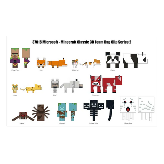 Minecraft - 3D Foam Bag Clips Blind Bag 24ct CDU (Series 2)