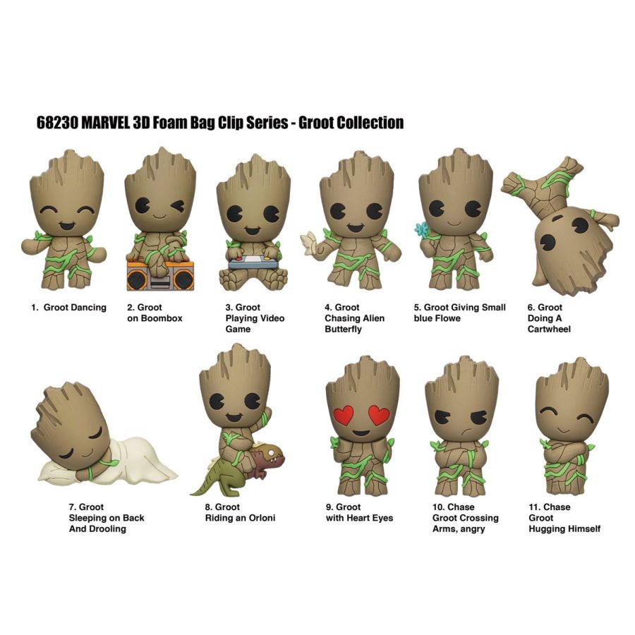 Guardians of the Galaxy - Groot 3D Foam Bag Clips Blind Bag [Display of 24]