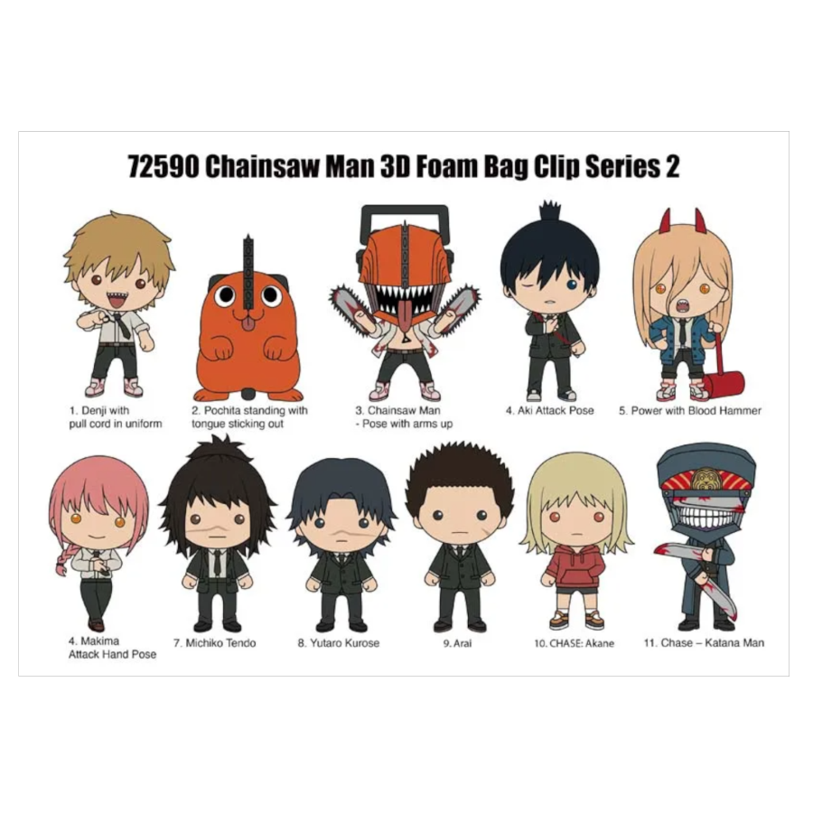 Chainsaw Man - 3D Foam Bag Clips Blind Bag 24ct CDU (Series 2)