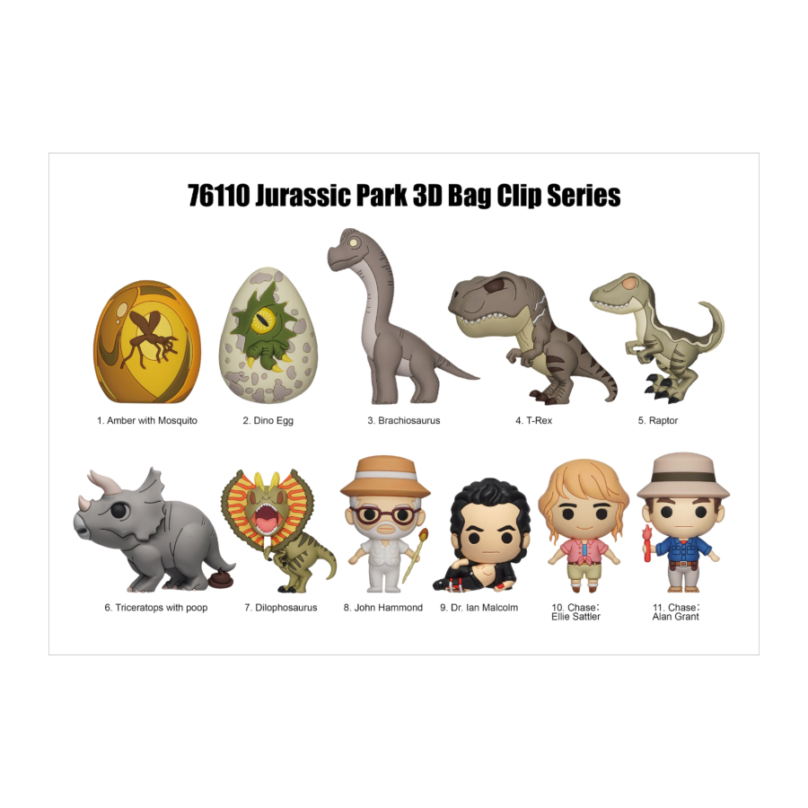 Jurassic Park - 3D PVC Bag Clips Blind Bag Series 1 (Display of 24)