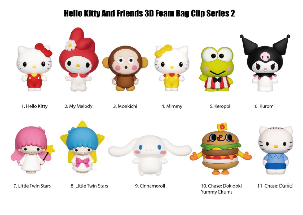 Hello Kitty - 3D Foam Bag Clips Series 2 Blind Bag (Display of 24)