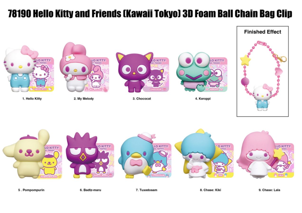 Hello Kitty - Figural Bag Clips Kawaii Tokyo Series (Display of 24)