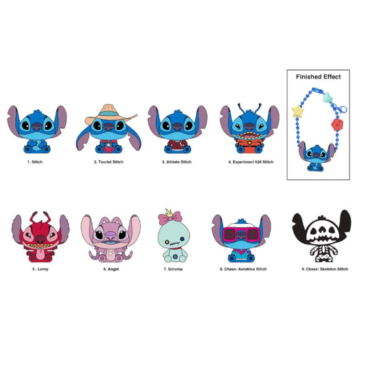 Lilo & Stitch - 3D Charm Bag Clip Blind Bag (Display of 24)