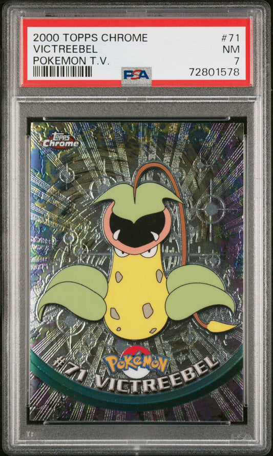 2000 Topps Chrome Pokemon T.V. 71 Victreebel Pokemon T.V.