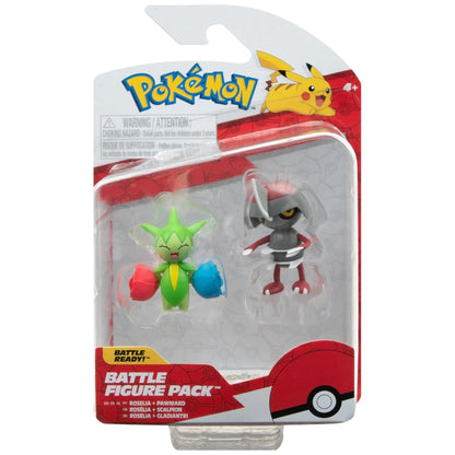 Pokemon Battle Fig Pack - Roselia and Pawniard