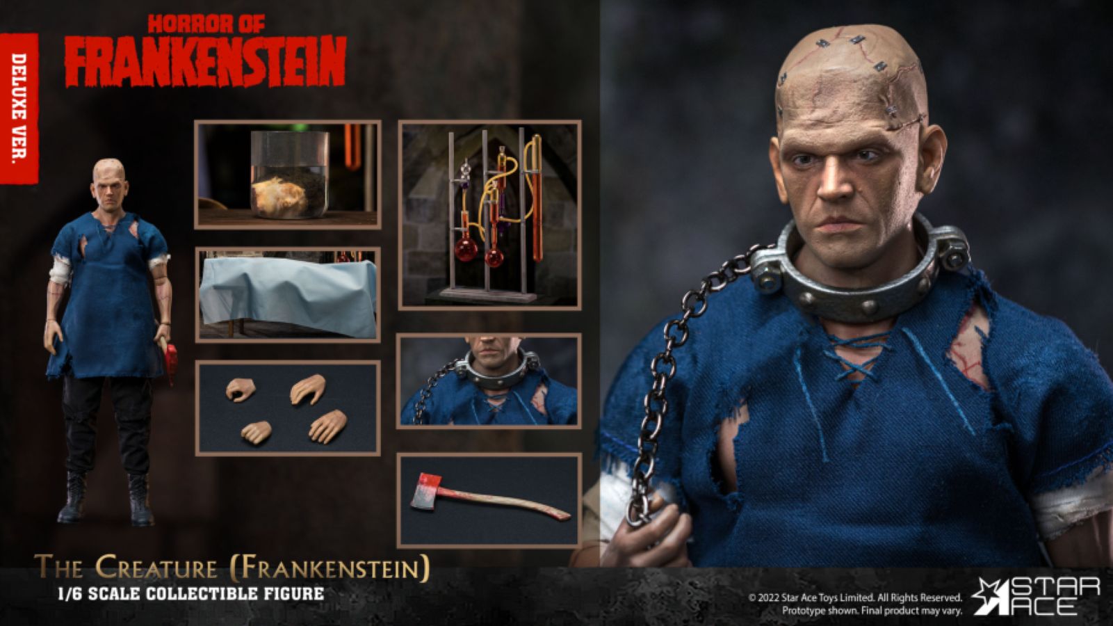 Horror of Frankenstein - The Creature Deluxe 1:6 Scale Action Figure