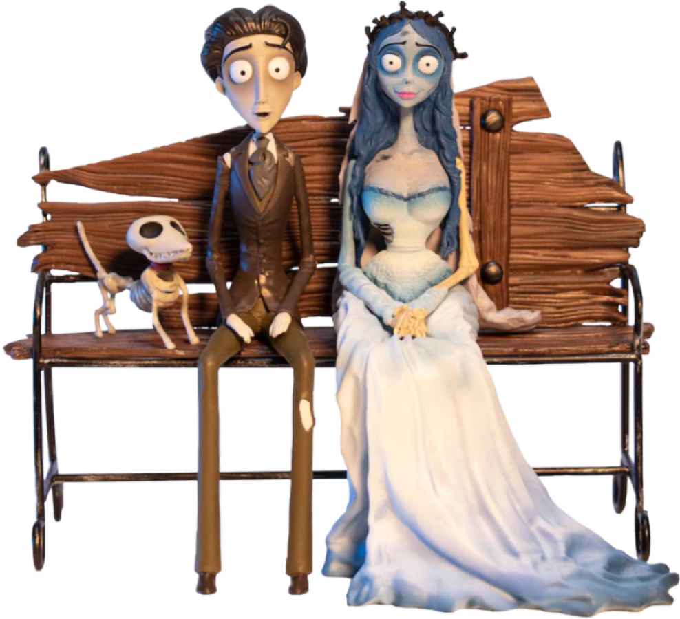 Corpse Bride - Victor and Emily on Bench 1:10 Scale Figure Set