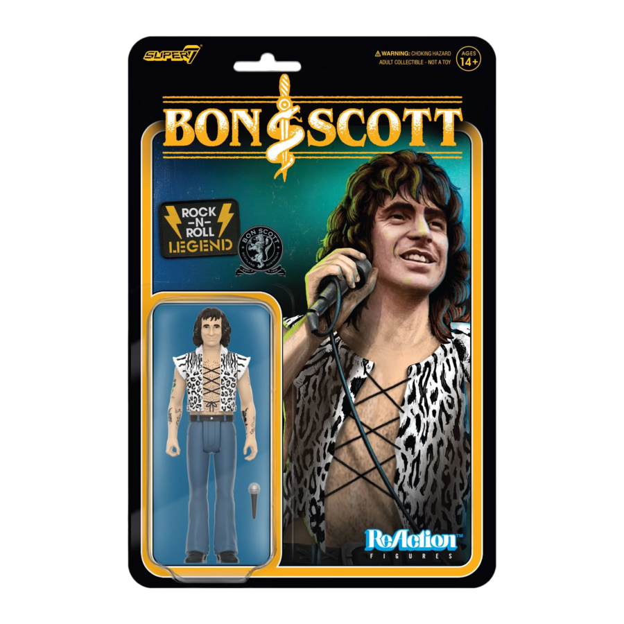 Bon Scott - Bon Scott (Leopard Print) ReAction 3.75'' Action Figure