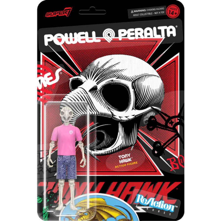 Powell Peralta - Tony Hawk [Mt. Trashmore '85] ReAction 3.75" Action Figure [Wave 5]