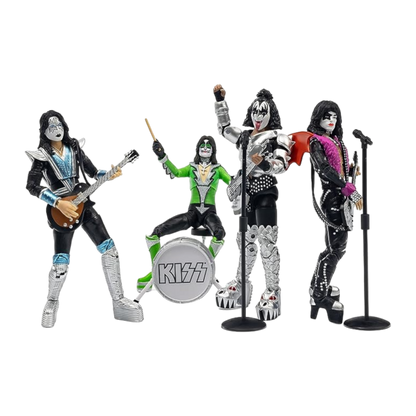 Kiss - The Band Vegas Outfits 4-Pack BST AXN 5" Action Figure Set [SDCC Exclusive]