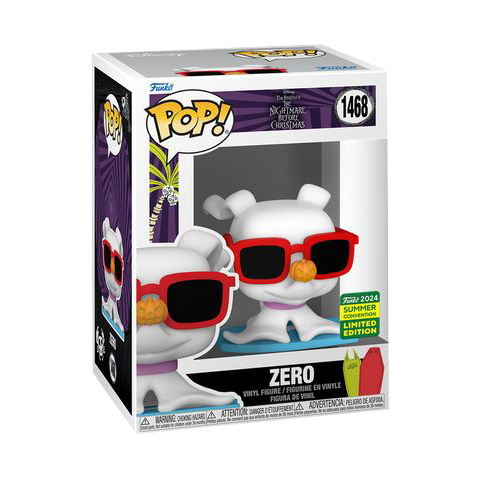 The Nightmare Before Christmas - Zero (with Glasses) SDCC 2024 Summer Convention Shared Exclusive Pop! Vinyl