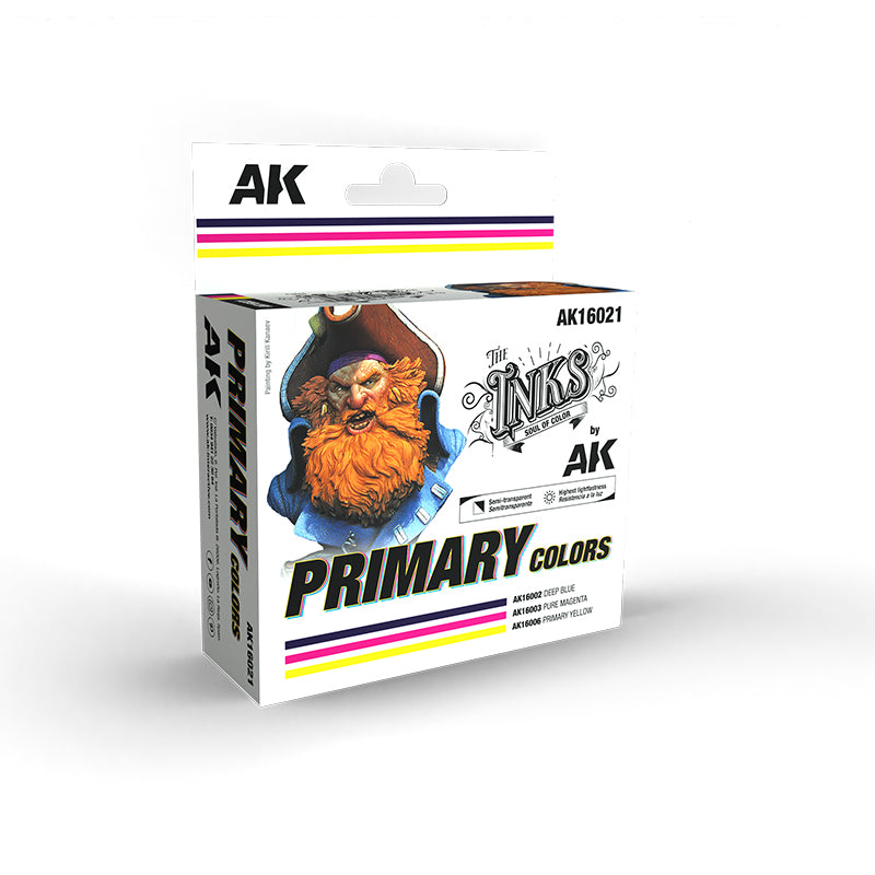 AK Interactive - The Inks - Primary Colors Set