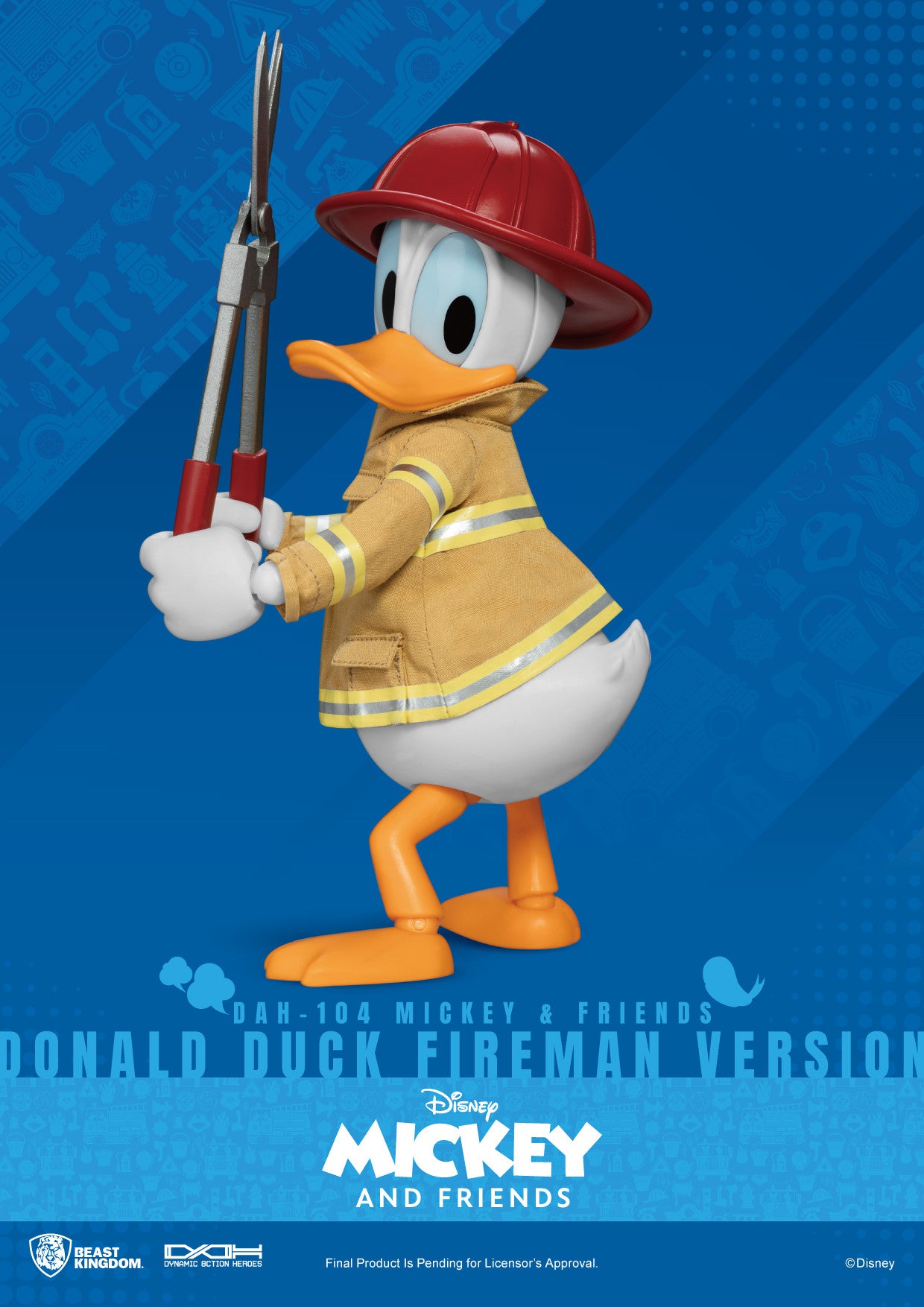 Beast Kingdom Dynamic Action Heroes Mickey & Friends Donald Duck Fireman Version