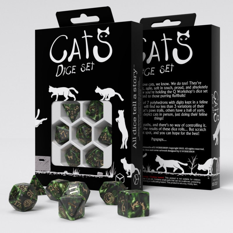 Q Workshop - Cats Dice Set - Pixel Dice Set 7