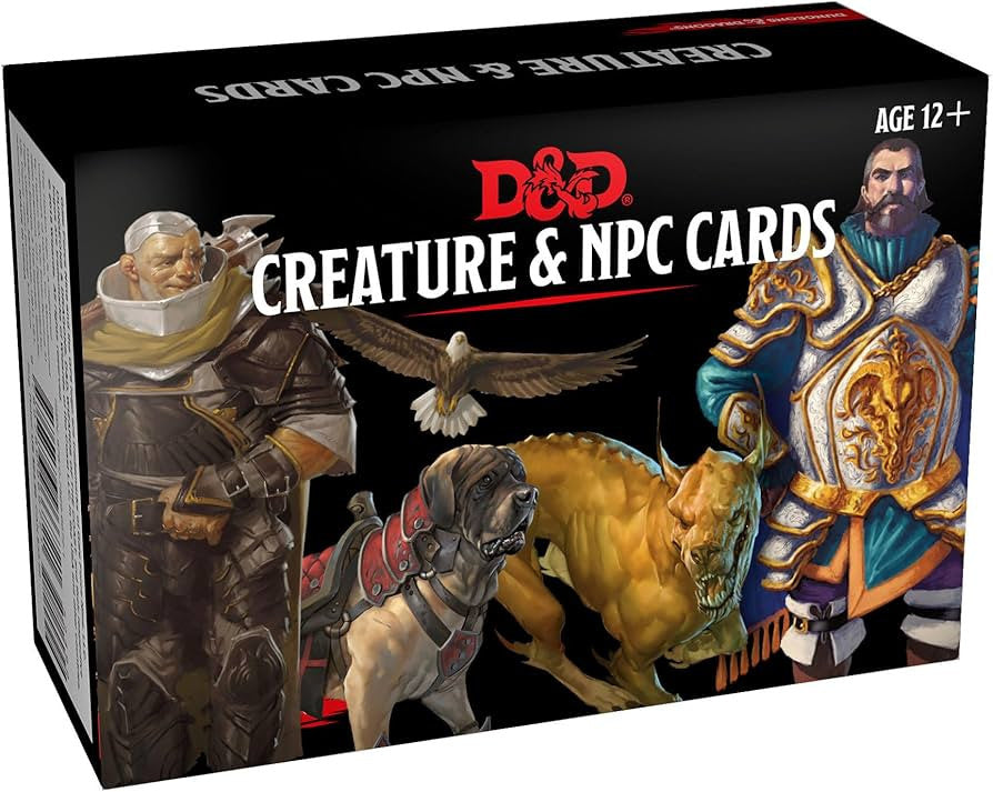 D&D Dungeons & Dragons Spellbook Cards Creatures & NPCs