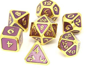 Die Hard Dice Metal Set Polyhedral - Mythica Gold Amethyst | Ozzie ...