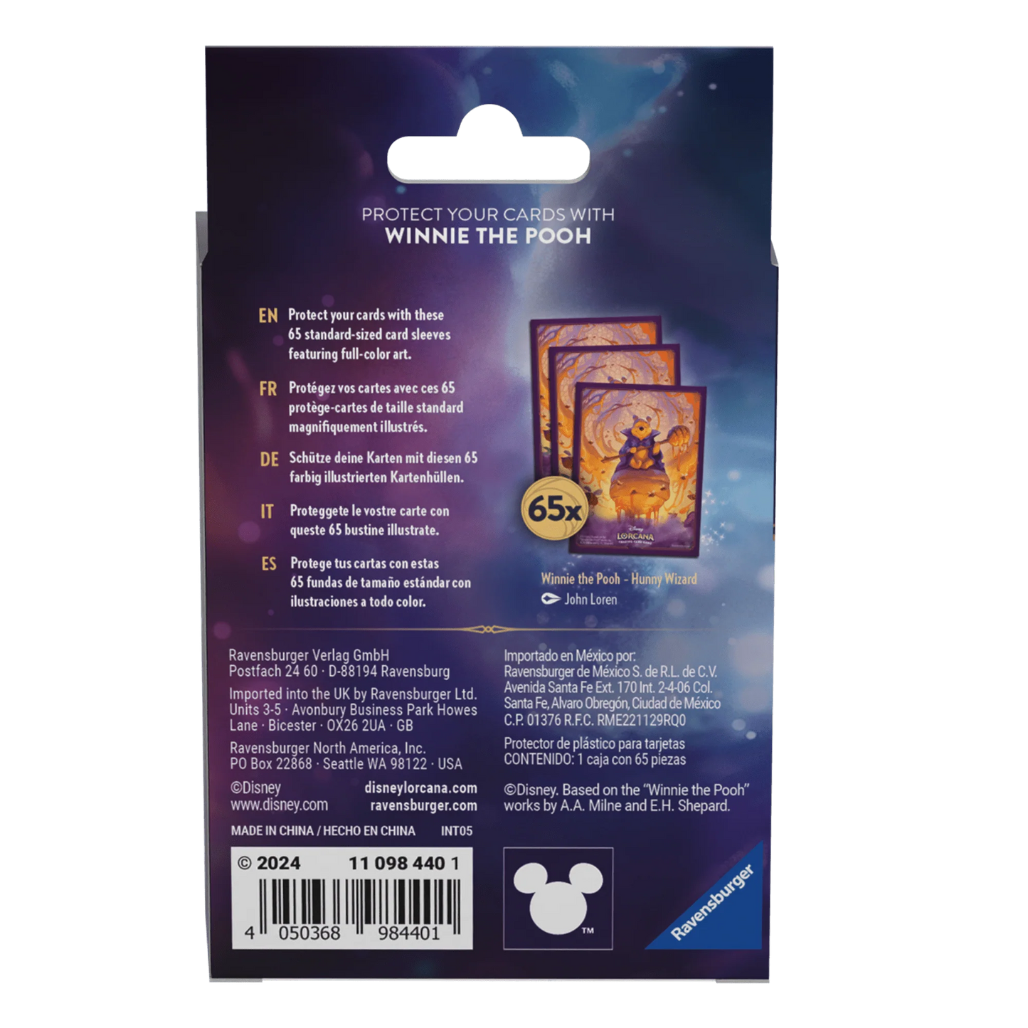 Disney Lorcana TCG - S6 Azurite Sea Sleeves: Winnie the Pooh, Hunny Wizard