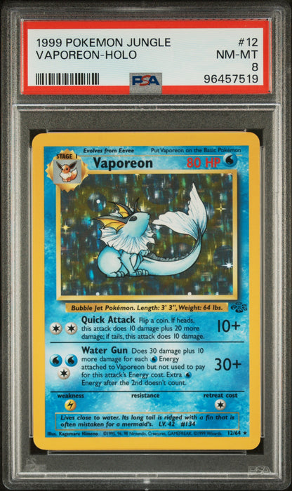 1999 Pokemon Jungle 12 Vaporeon-Holo