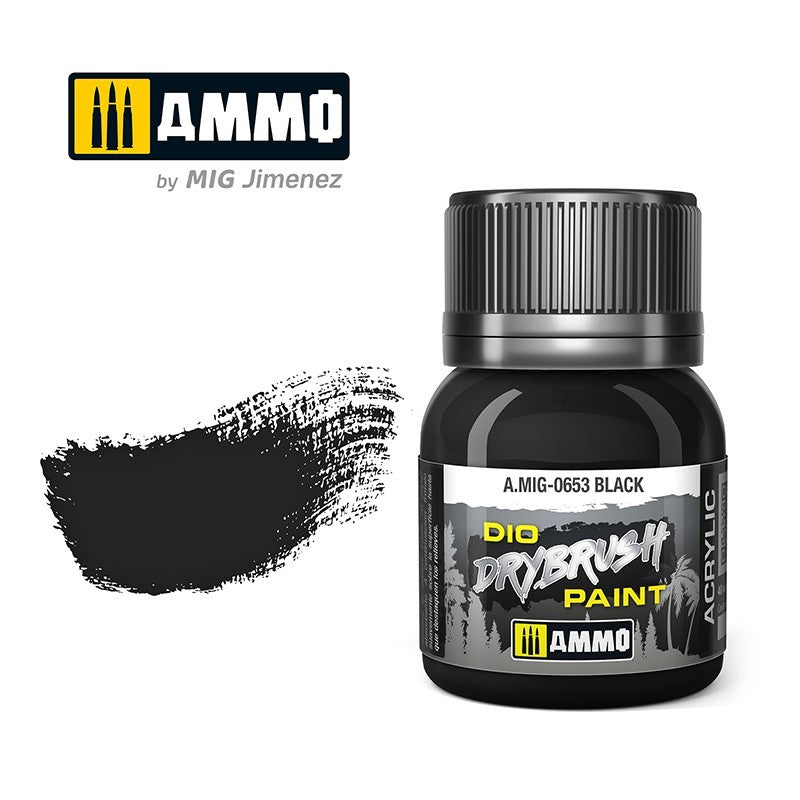 Ammo by MIG - Drybrush - Black Brown  40ml