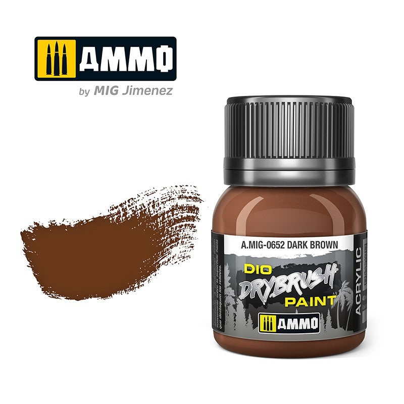 Ammo by MIG - Drybrush - Dark Brown  40ml