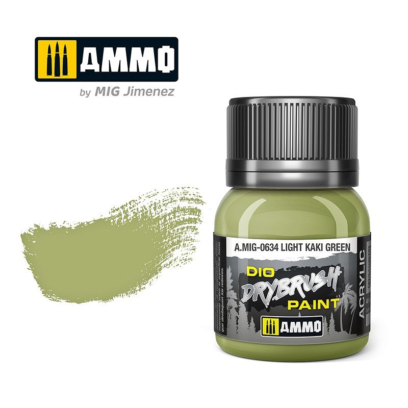 Ammo by MIG - Drybrush - Light Kaki Green  40ml