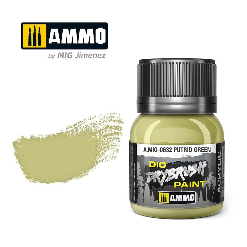 Ammo by MIG - Drybrush - Putrid Green  40ml