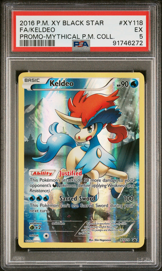 2016 Pokemon Xy Black Star Promo Xy118 Fa/Keldeo Promo-Mythical P.M. Coll.