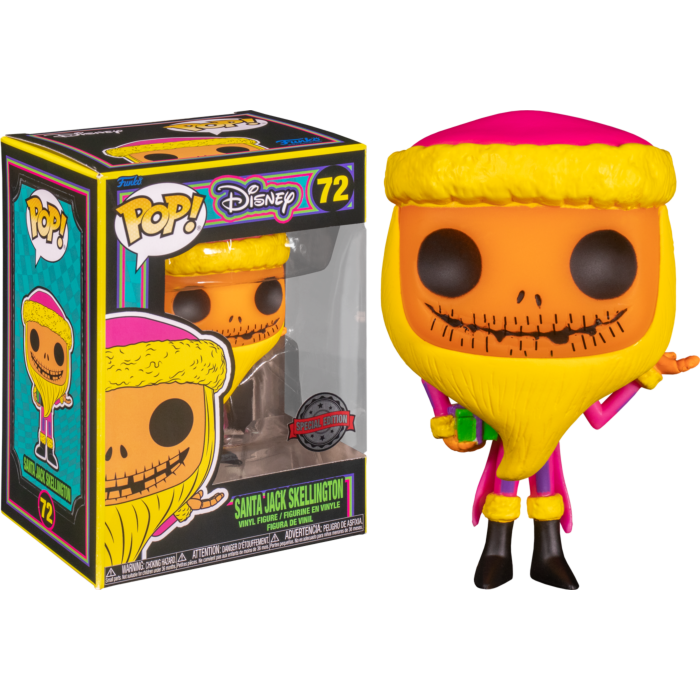 The Nightmare Before Christmas - Santa Jack Skellington (Black Light) Pop Vinyl