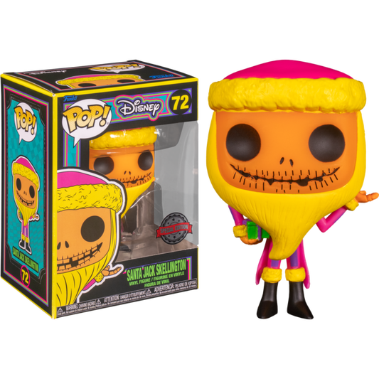 The Nightmare Before Christmas - Santa Jack Skellington (Black Light) Pop Vinyl