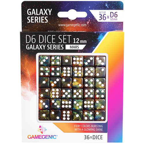 Gamegenic Galaxy Series - Mars - D6 Dice Set 12 mm (36 pcs)