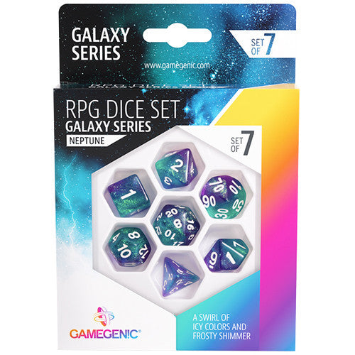 Gamegenic Galaxy Series - Neptune - RPG Dice Set (7pcs)