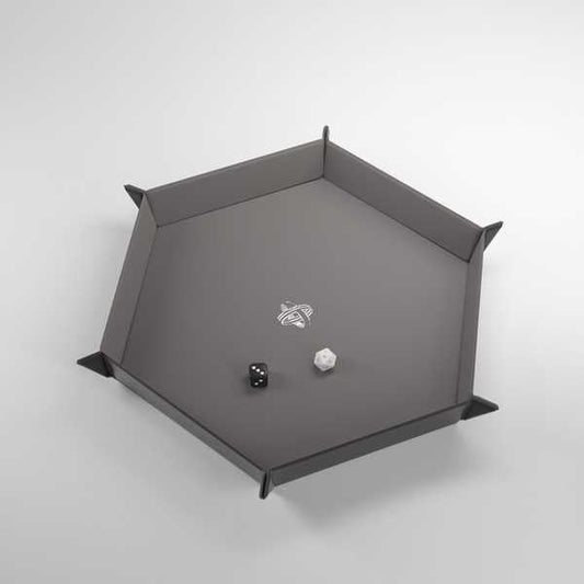 Gamegenic Magnetic Dice Tray Hexagonal Black/Gray