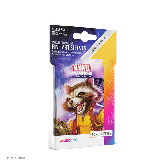 Gamegenic Marvel Champions FINE ART Sleeves Rocket Raccoon