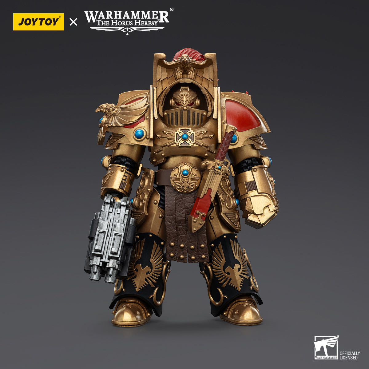 Warhammer Collectibles: 1/18 Scale Legio Custodes Aquilon Term Squad Aquilon with Storm Bolter