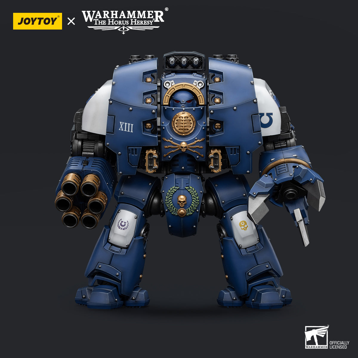 Warhammer Collectibles: 1/18 Scale Ultramarines Leviathan Dreadnought with Cyclonic Melta Lance