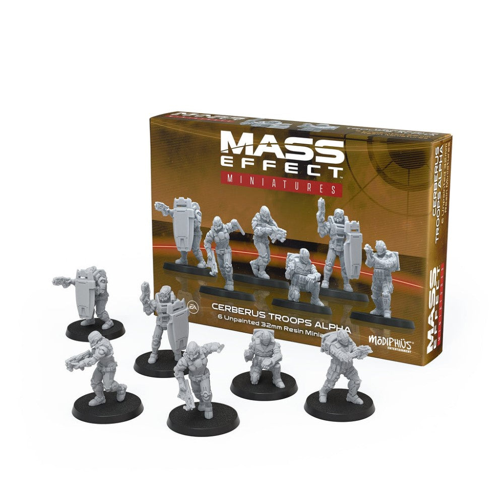 Mass Effect: The Board Game – Resin Miniatures Set: Cerberus Forces Alpha