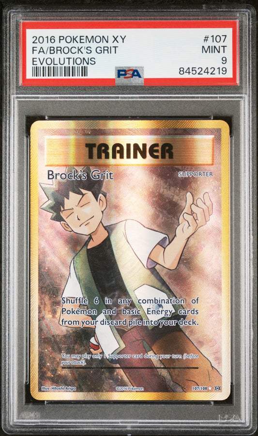 2016 Pokemon Xy Evolutions 107 Fa/Brock's Grit Evolutions