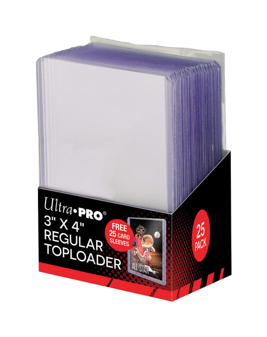 Ultra Pro: 3" X 4" Clear Toploader with Card Sleeves 25ct