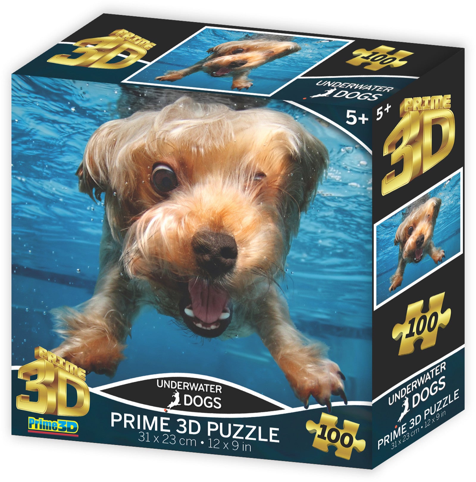 Prime3D Under Water Dogs Brady - 100 Piece 3D Puzzle