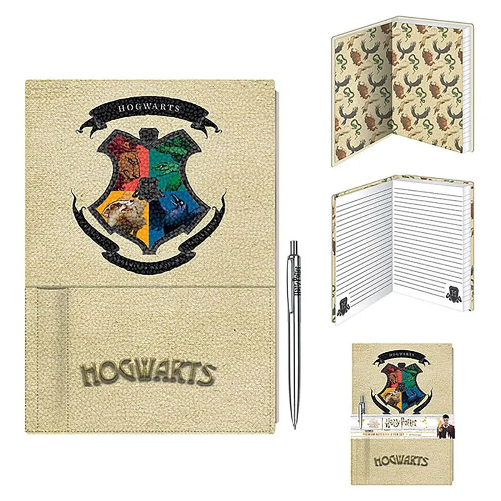 Harry Potter - Intricate houses - Premium Notebook w Pen