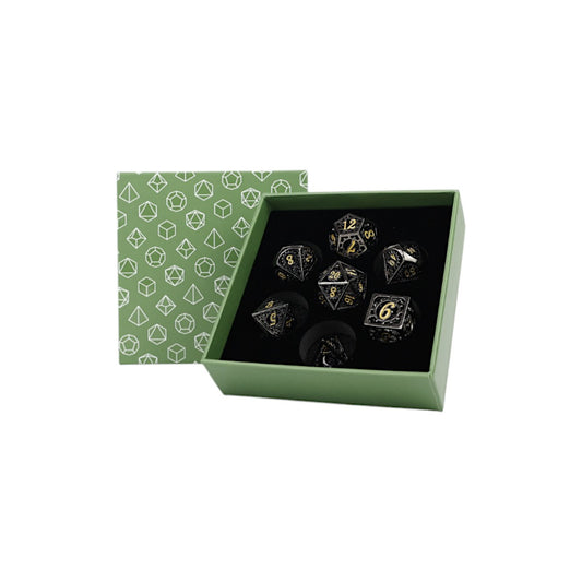 LPG Dice Clockwork Sun Dice Set Gold/Black