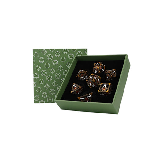 LPG Dice Scaled Eye Dice Set Gold/Red